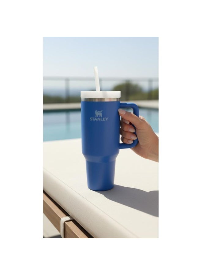 Stanly Stanley FlowState Tumbler - 40oz (1.18L) Insulated Stainless Steel Mug with Handle and Straw Lid (Distinguished Blue) - Image 3